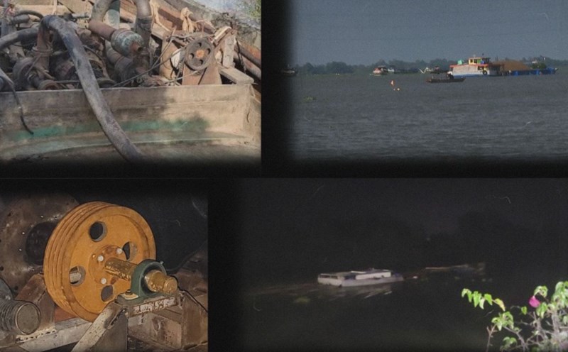 Traces of illegal sand mining activities in Vinh Long