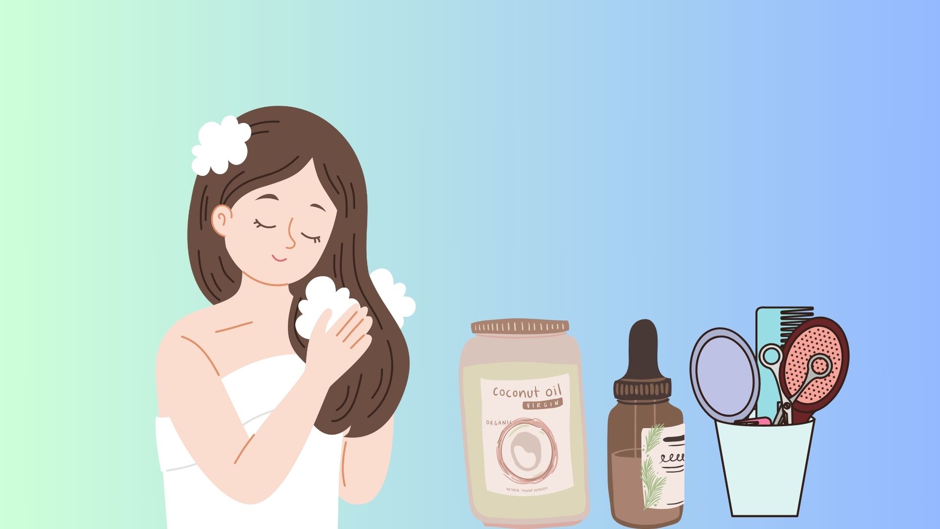 El masajeamiento del cuero cabelludo con los dedos estimula el crecimiento del cabello. Foto grafica: Huong Son