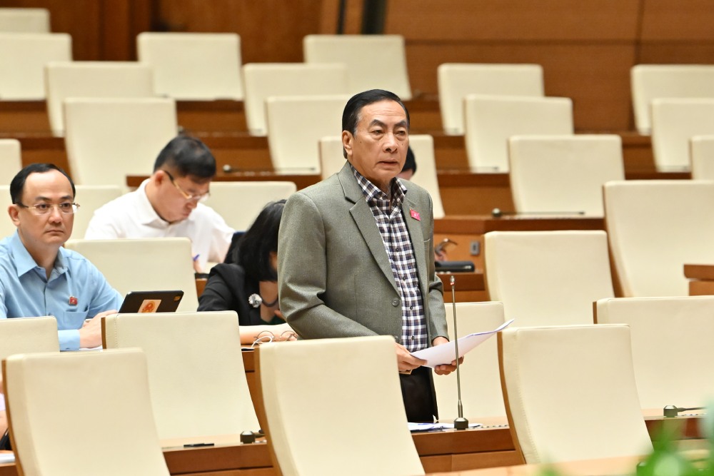 National Assembly delegate Pham Van Hoa pointed out the current situation of renting social housing to others. Photo: Pham Dong