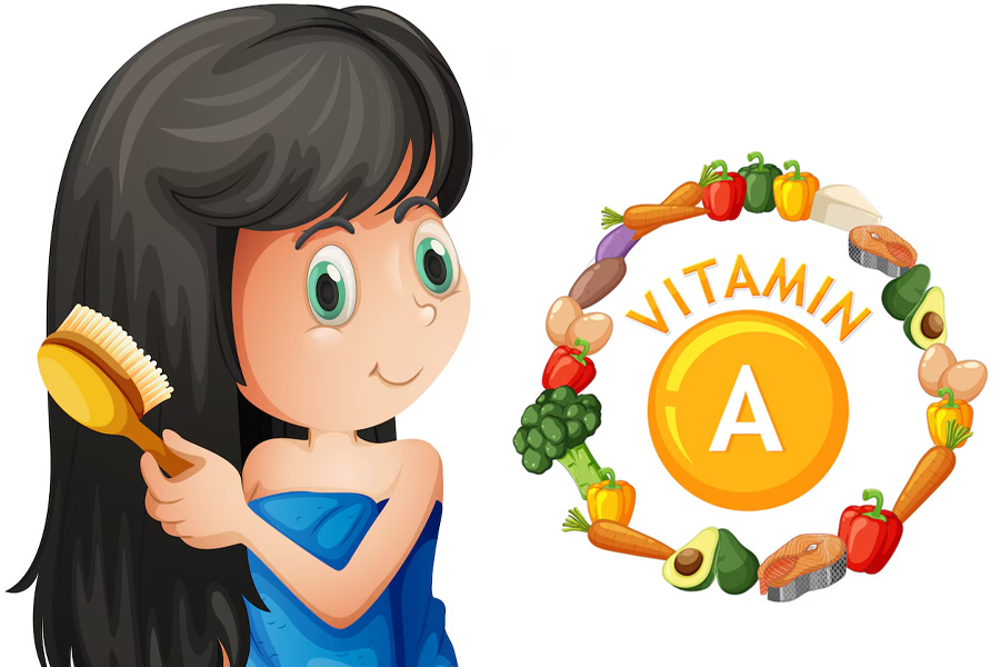 Como usar la vitamina A para cuidar el cabello. Grafico: Thien Nhan