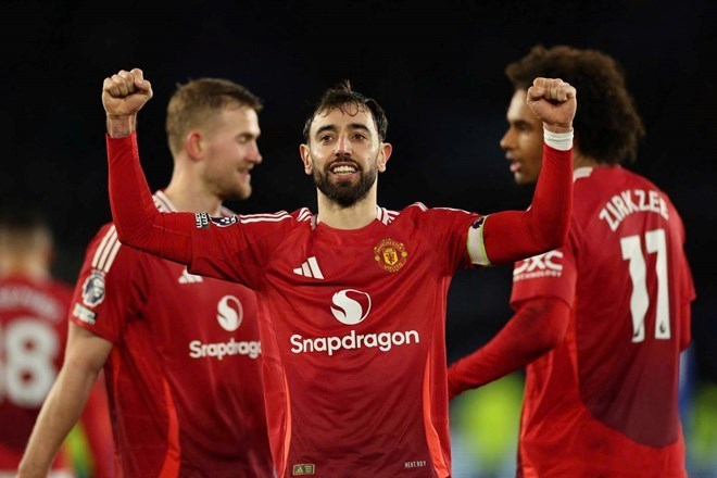 Bruno Fernandes la cau thu choi hay nhat cua Man United mua nay. Anh: AFP