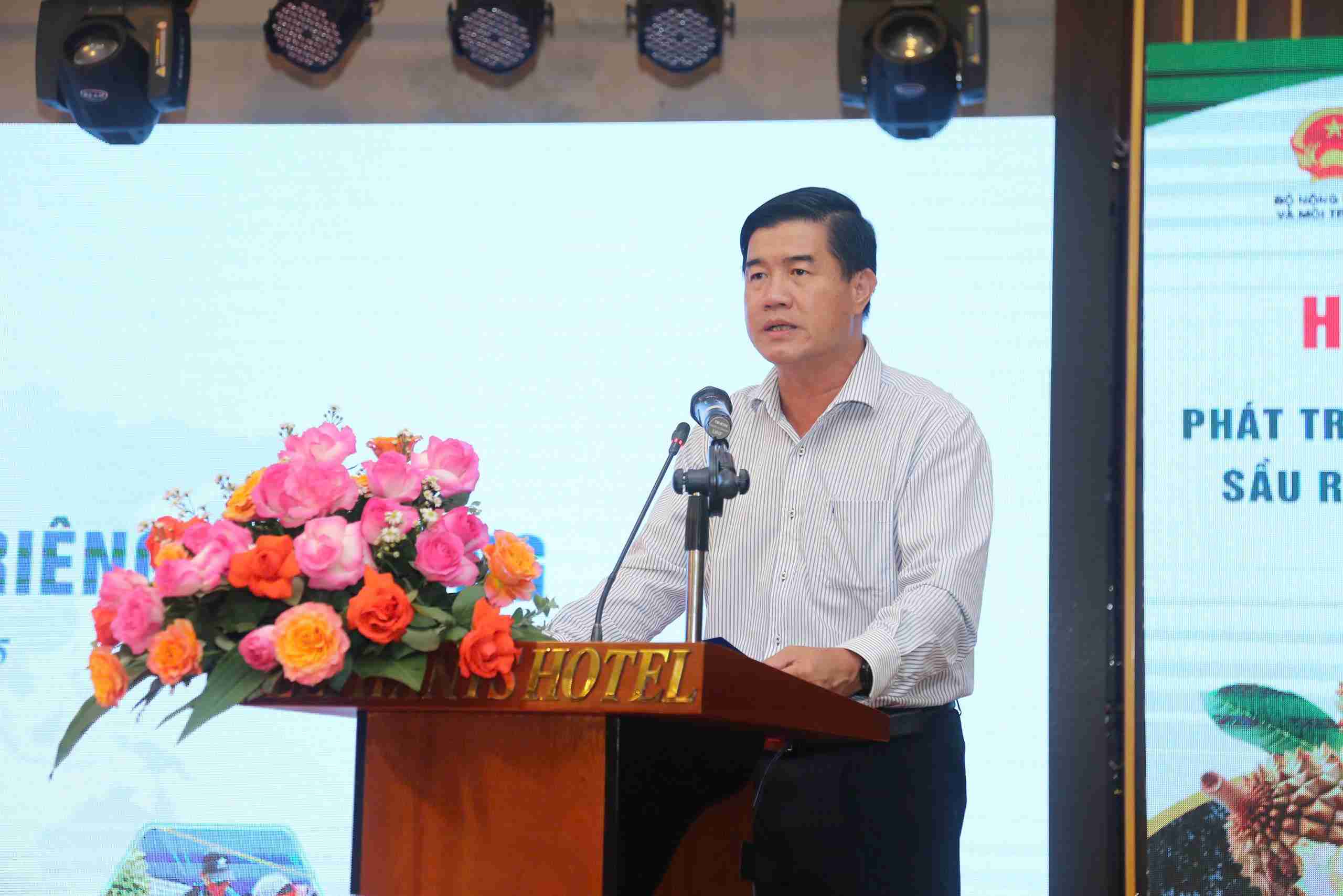 Ong Nguyen Thien Van - Quyen Chu tich UBND tinh Dak Lak phat bieu. Anh: Bao Trung