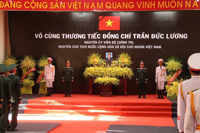 La ceremonia para visitar al ex presidente Tran Duc Luong en la provincia de Quang Ngai. Foto: Nguyen Linh