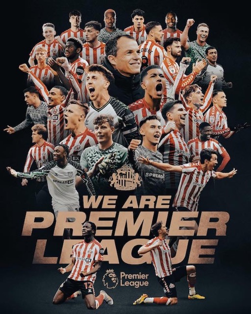 Sunderland gano el boleto de promocion de la Premier League 2025-2026. Foto: Sunderland FC