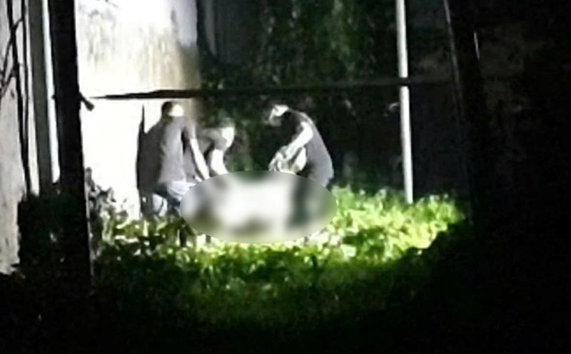 Scene of the discovery of human skeletons in the grass in Binh Duong. Photo: Dinh Trong