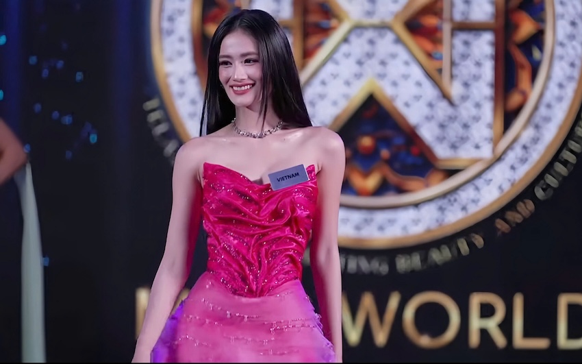 Du co man the hien tuong doi tot nhung Y Nhi van chua co trong tay chien thang nao tai Miss World. Anh: Nhan vat cung cap.
