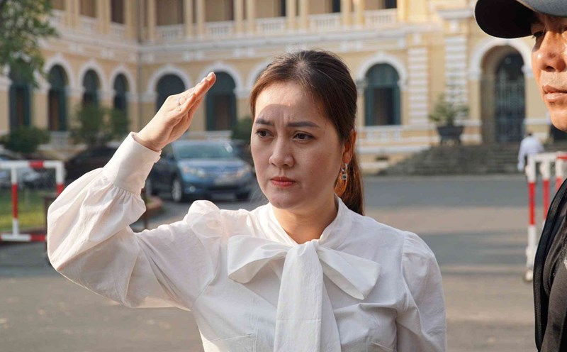 Hong Loan - adopted daughter of Meritorious Artist Vu Linh. Photo: Anh Tu.