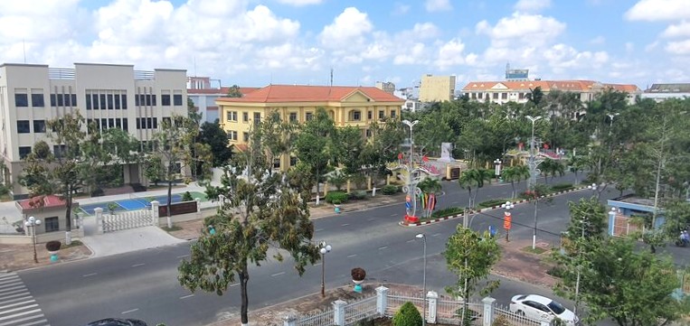 Một góc khu hành chính tỉnh Bạc Liêu hiện hữu. Ảnh: Nhật Hồ