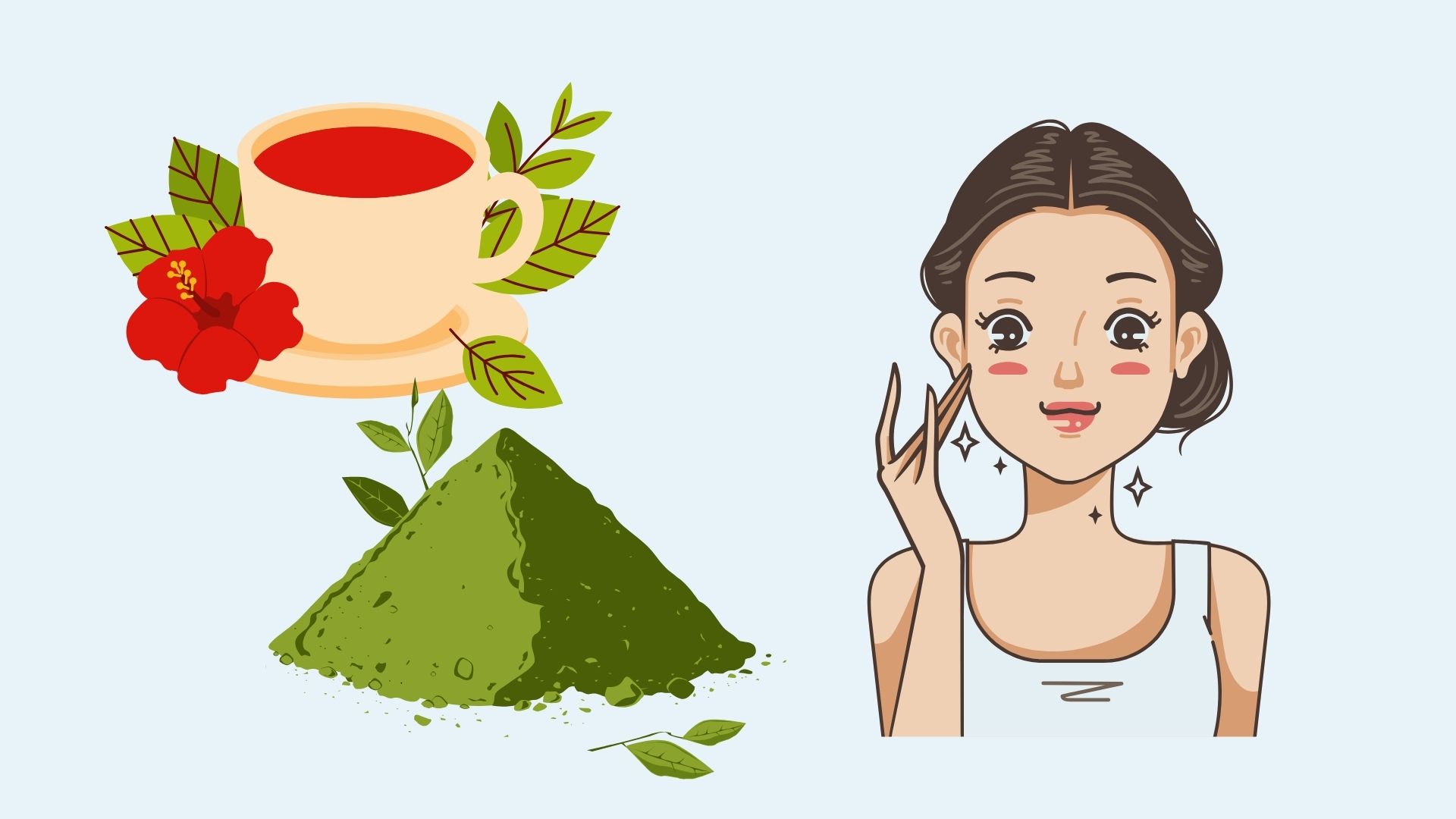 4 tes de hierba para ayudar a que tu piel se ilumine. Grafico: Phuong Anh