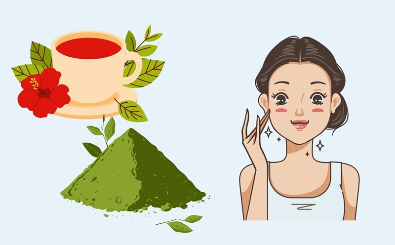 4 types of herbal tea help your skin become smooth and bright. Graphics: Phuong Anh