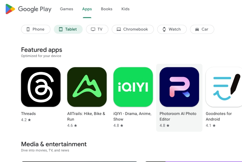 Google Play may soon have a new interface. Photo: Quang Minh
