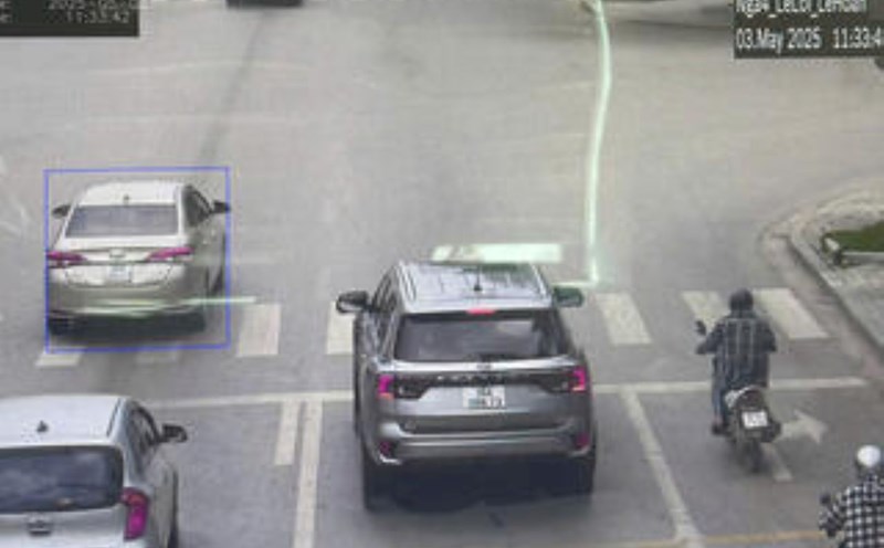 A vehicle was fined in Thanh Hoa City. Photo: CATH