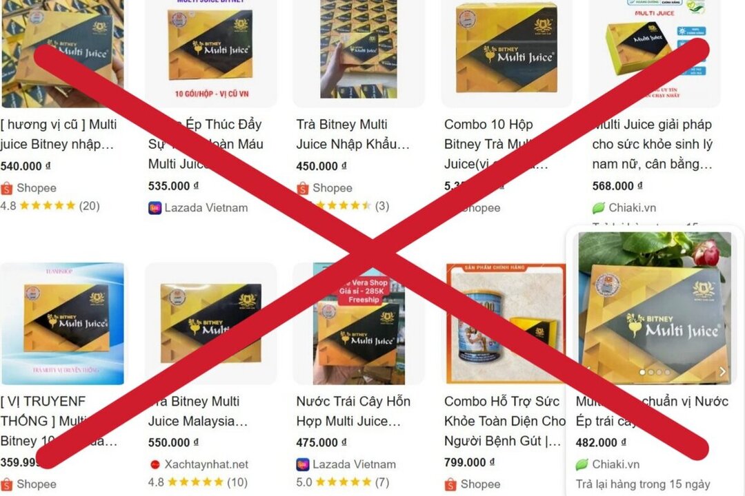 Hàng đa cấp Multi Juice chứa chất cấm nguy hiểm ra sao