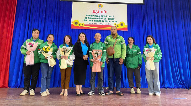 The Da Lat Technology Drivers' Union has just held a congress for the 2025-2028 term, continuing to affirm that it is a "common home" for union members. Photo: Nguyen Kim