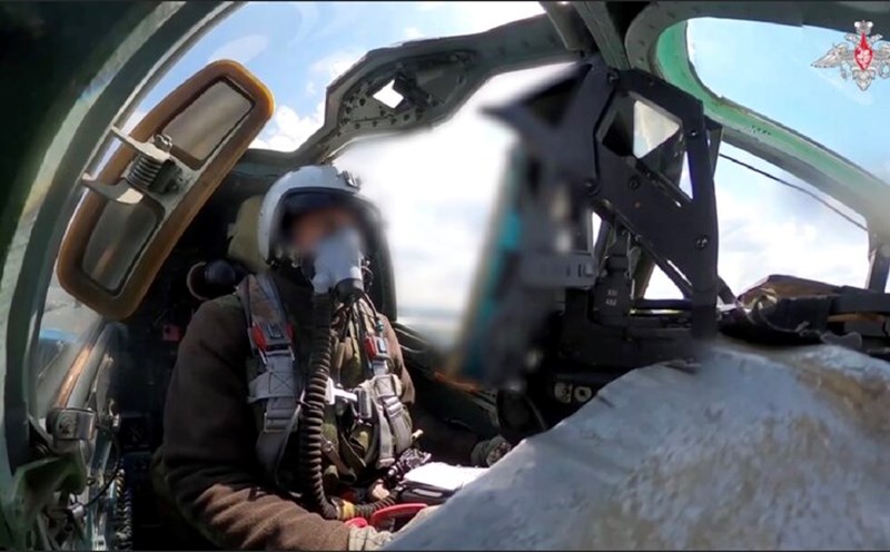 Russian Su-25 fighter pilot. Photo: Cut from video of the Russian Ministry of Defense.