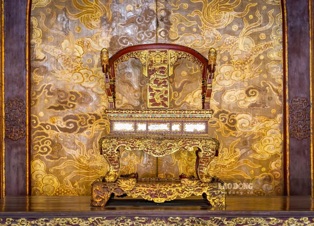 Image of the Nguyen Dynasty throne at Thai Hoa Palace. Photo: Nguyen Luan