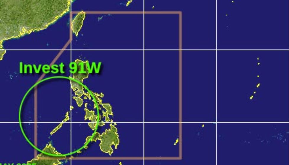 Low pressure 91W near Truong Sa archipelago. Photo: Institute for Meteorological Satellite Research Cooperation, University of Wisconsin-Madison, USA