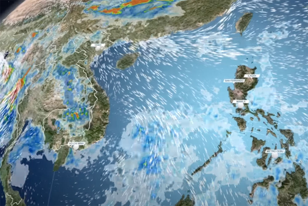 Chuyen gia khi tuong dang theo doi va du bao kha nang anh huong cua vung ap thap 91W. Anh ve tinh: WestPacWx