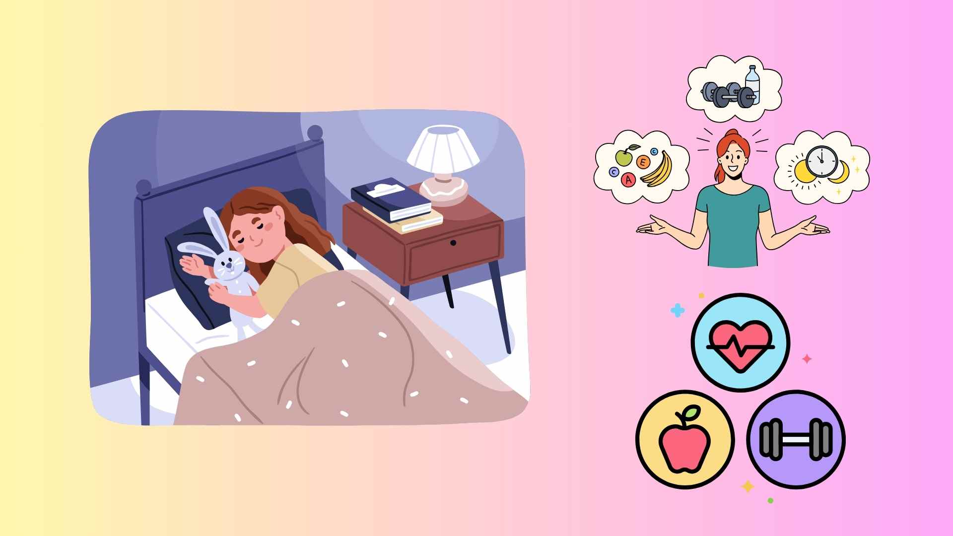 Scientific eating habits are one of the keys to helping you get deeper and more complete sleep. Graphics: Huyen Trang