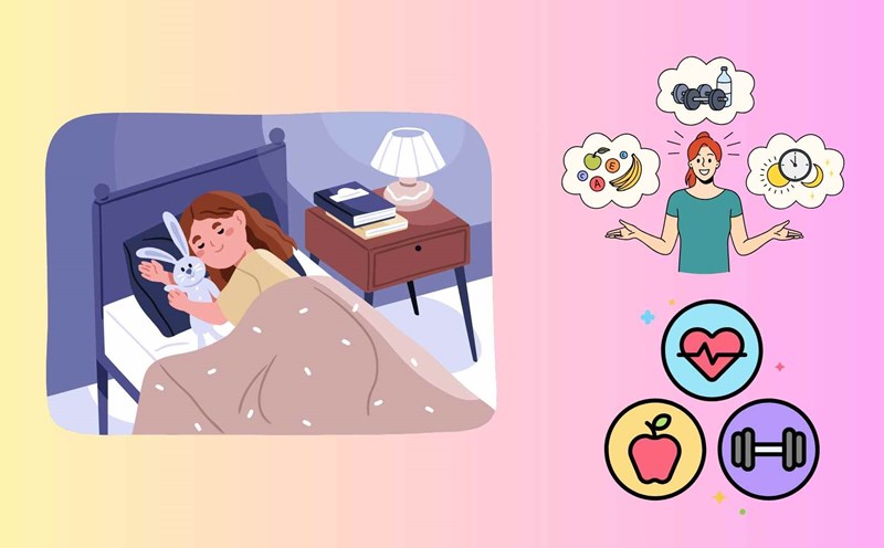Scientific eating habits are one of the keys to helping you get deeper and more complete sleep. Graphics: Huyen Trang
