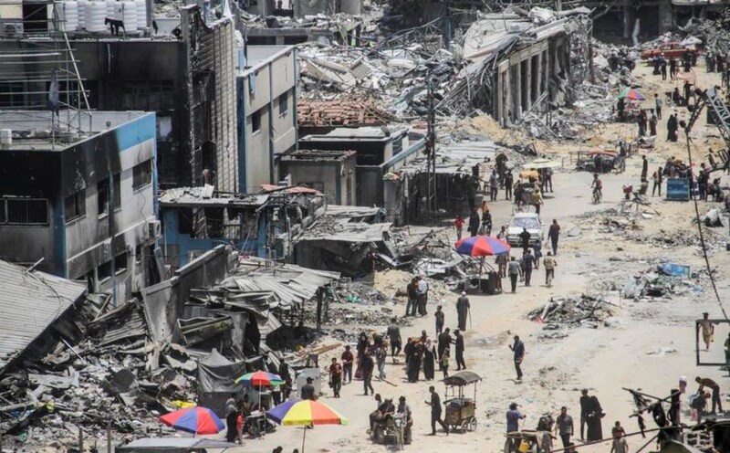 Gaza city was devastated after Israeli attacks. Photo: Xinhua