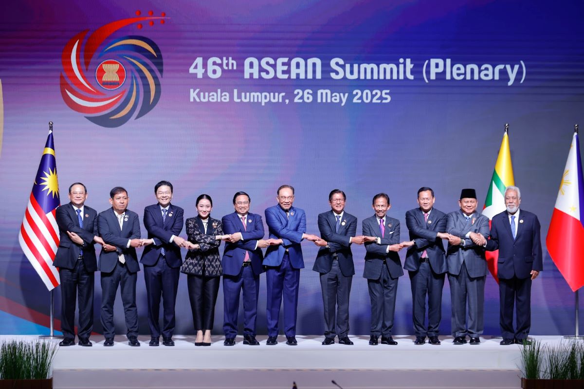 Hoi nghi Cap cao ASEAN lan thu 46 va cac hoi nghi cap cao lien quan khai mac sang 26.5 tai Trung tam Hoi nghi Kuala Lumpur. Anh: VGP