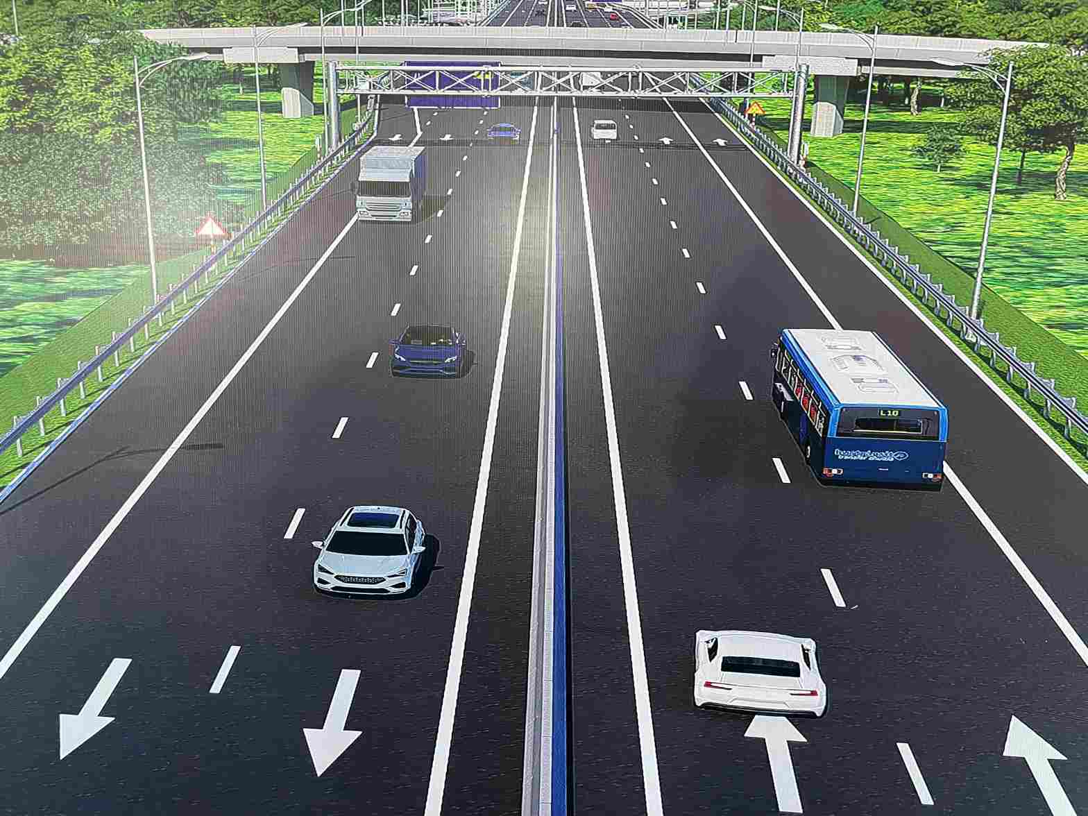 Perspective of the Ho Chi Minh City - Thu Dau Mot - Chon Thanh Expressway. Photo: Dinh Trong