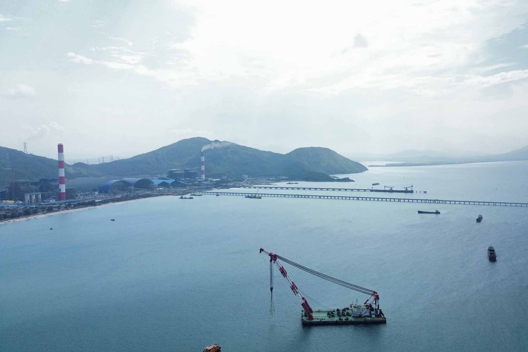 A corner of the Vung Ang sea area where ship 07 had an accident, 10 crew members are missing. Photo: Tran Tuan.