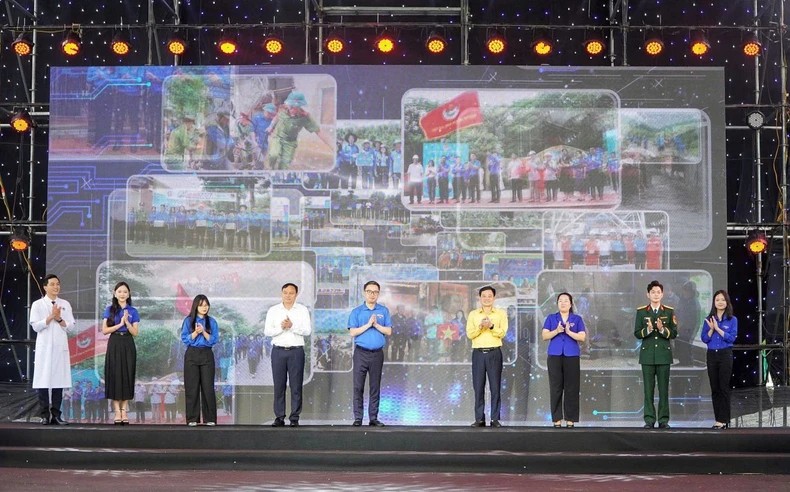 Tỉnh đoàn Nghệ An phát động Chiến dịch Thanh niên tình nguyện hè 2025. Ảnh: Ngọc Anh