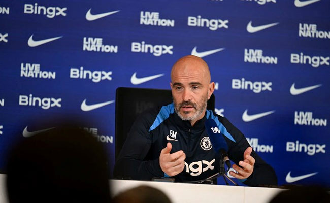 Enzo Maresca recibio la primera fruta dulce con Chelsea. Foto: AFP