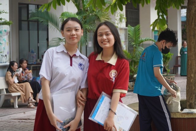 Many schools have announced the floor score for the ability assessment test and thinking assessment in 2025. Photo: Chan Phuc