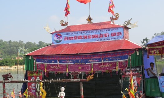 Phường rối nước xã Thanh Hải được công nhận là Điểm du lịch. Ảnh: Cổng TTĐT tỉnh Hải Dương