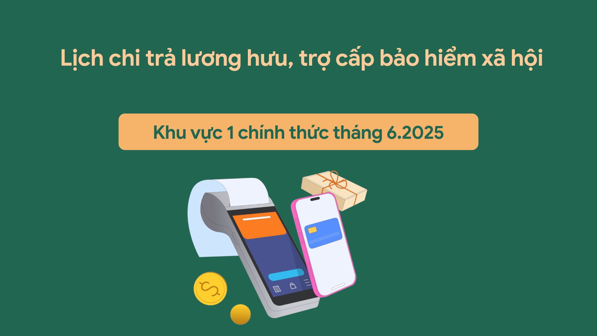 Official pension and social insurance allowance payment schedule for Region 1 in June 2025