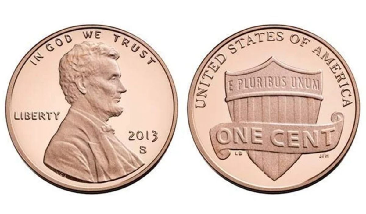 1 centavo (1 centavo) = 1/100 de 1 USD. Foto: mi menta de los Estados Unidos