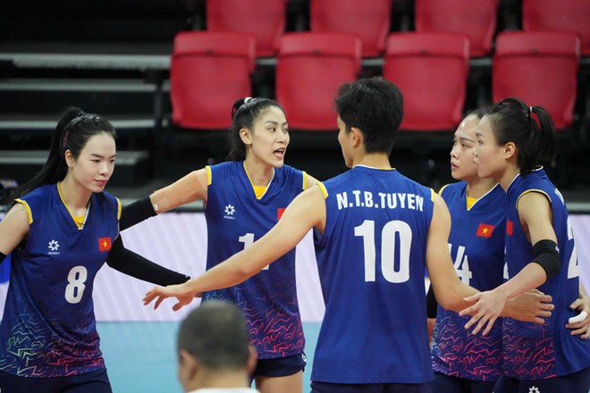 Tuyen bong chuyen nu Viet Nam se chot danh sach du AVC Nations Cup 2025 vao dau thang 6. Anh: VFV