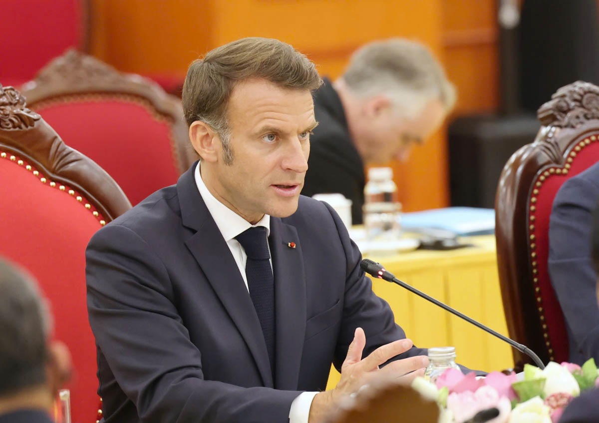 Tổng thống Cộng hoà Pháp Emmanuel Macron. Ảnh: Hải Nguyễn  