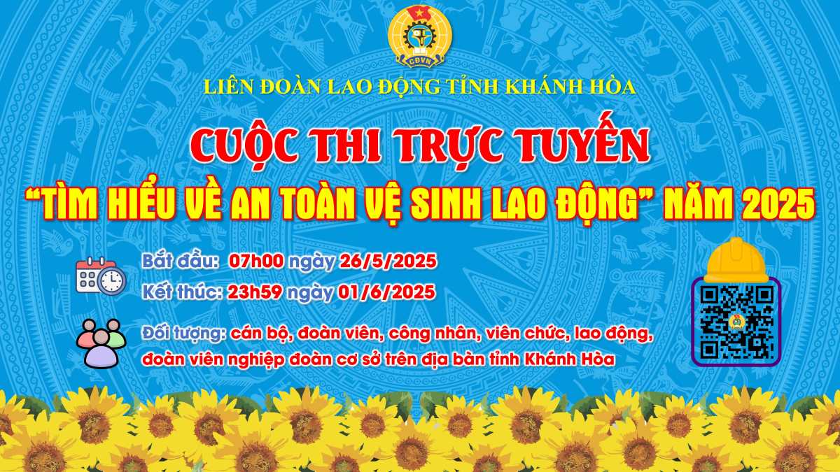 Cuộc thi được tổ chức theo hình thức trực tuyến trên Website LĐLĐ tỉnh Khánh Hòa và trang Facebook Công đoàn Khánh Hòa. Ảnh: Khánh Hòa