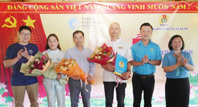 Thành lập Công đoàn cơ sở Topas Sa Pa, kết nạp 196 đoàn viên
