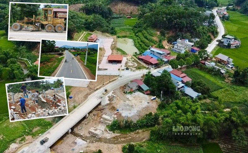 The hundred-billion-dong road connecting the war zone of Dinh Hoa Khoi is about to reach the finish line. Photo: Nguyen Hoan.
