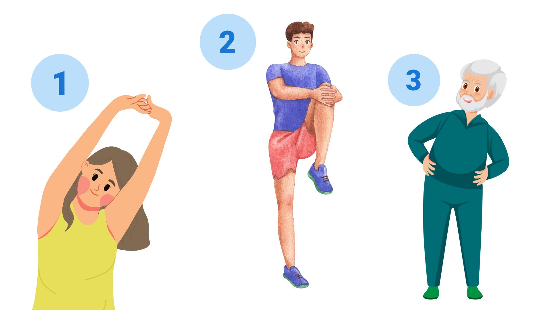 Los ejercicios de estiramiento musical ayudan a aumentar el metabolismo. Grafico: Thanh Thanh