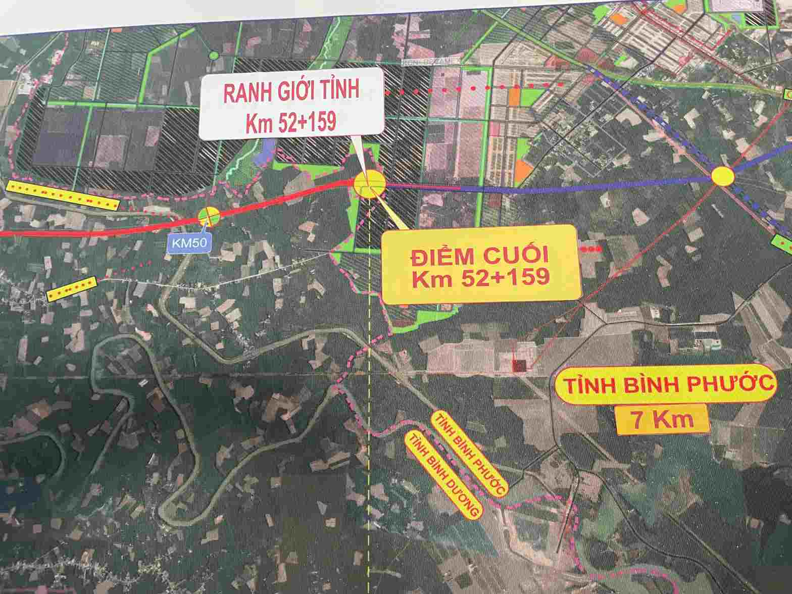Cao toc di qua Binh Phuoc gan 7 km. Anh: Dinh Trong