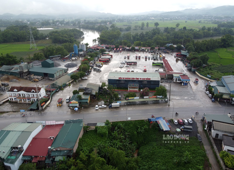 Toàn cảnh bến xe liên tỉnh Cao Bằng. Ảnh: Tân Văn