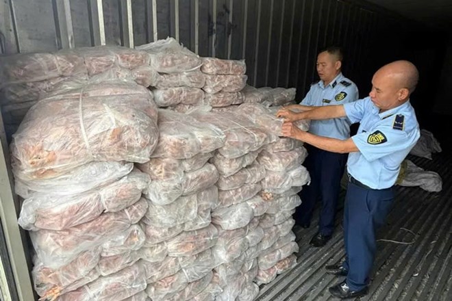 Lào Cai phát hiện 1.560kg chân gà không rõ nguồn gốc