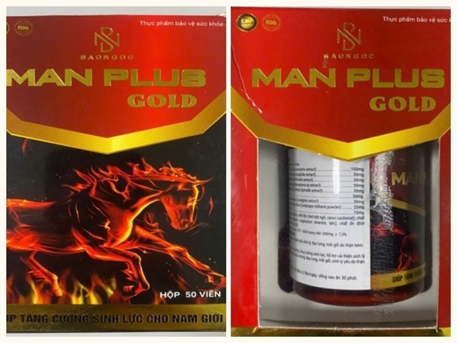 Cuc An toan thuc pham phat hien chat cam trong san pham tang cuong sinh ly nam. Nguon anh: Cuc An toan thuc pham