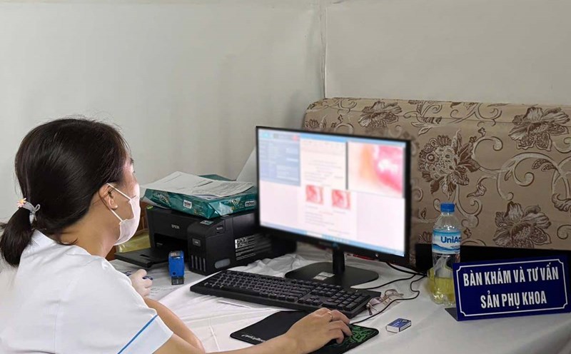 Nam Dinh Provincial Federation of Labor organizes a "Your Health" model to care for female workers. Photo: Nam Dinh Trade Union