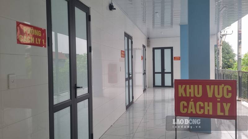 Khu vuc cach ly tai Trung tam Y te TP Thai Nguyen. Anh: Lam Thanh