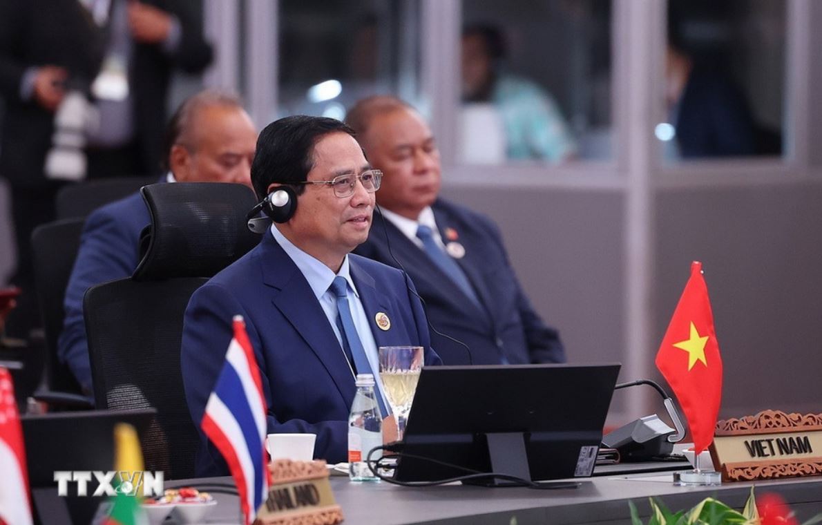 Thu tuong Chinh phu Pham Minh Chinh du Hoi nghi Cap cao ASEAN-GCC lan 2. Anh: TTXVN