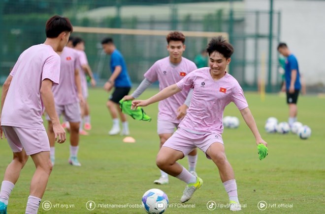 U16 Vietnam esta a punto de asistir al torneo internacional U16 2025. Foto: VFF