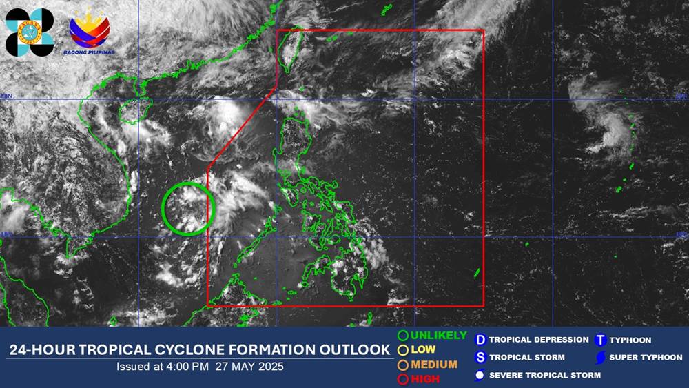 Ap thap xuat hien tren Bien Dong. Anh: PAGASA