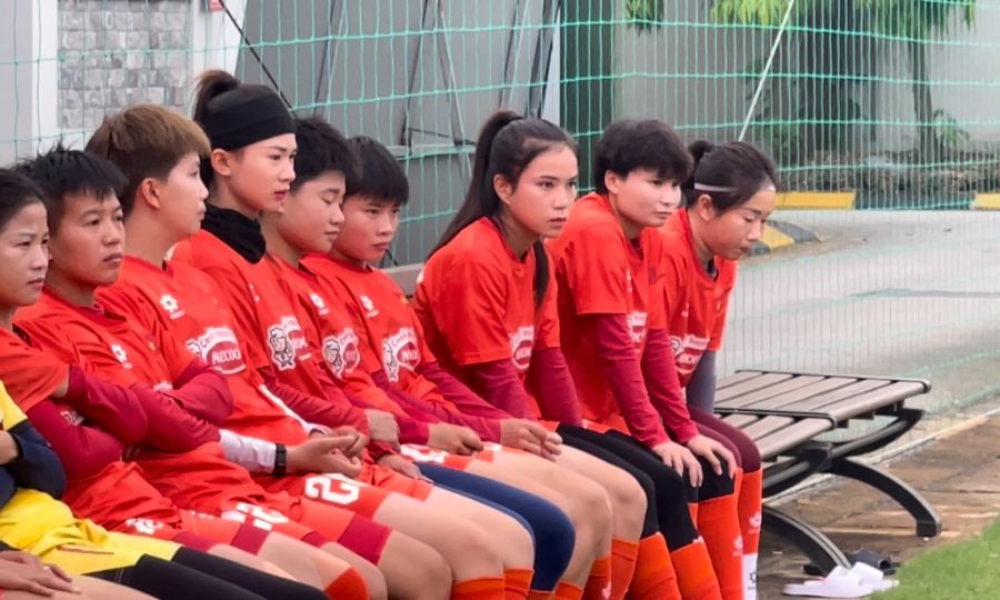 Vietnam women's team in the afternoon training session of May 27. Photo: Hoang Hue